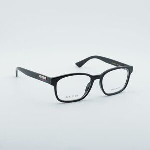 Gucci GG0749O 004 Eyeglasses Black 55mm Rectangle Frame